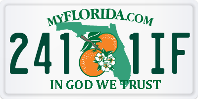 FL license plate 2411IF