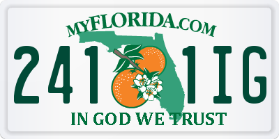FL license plate 2411IG