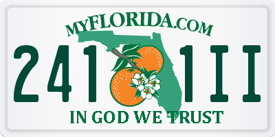 FL license plate 2411II