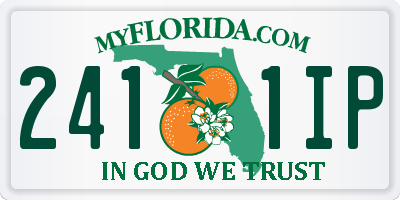 FL license plate 2411IP