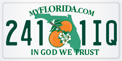 FL license plate 2411IQ