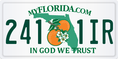 FL license plate 2411IR