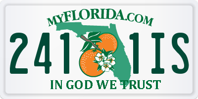 FL license plate 2411IS
