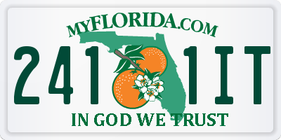 FL license plate 2411IT