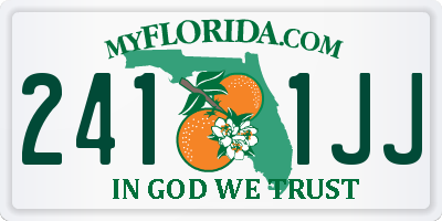FL license plate 2411JJ