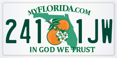 FL license plate 2411JW