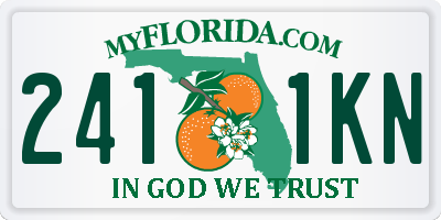FL license plate 2411KN
