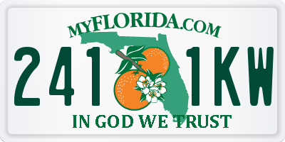 FL license plate 2411KW