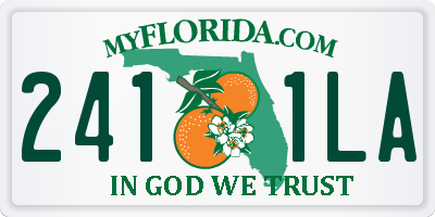 FL license plate 2411LA