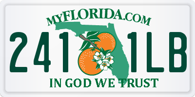 FL license plate 2411LB
