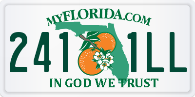 FL license plate 2411LL