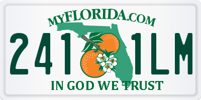 FL license plate 2411LM