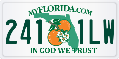 FL license plate 2411LW