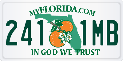 FL license plate 2411MB