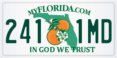 FL license plate 2411MD