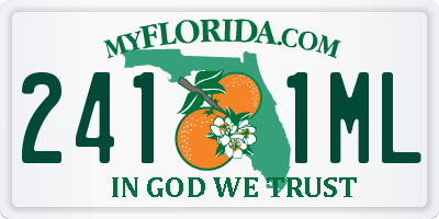 FL license plate 2411ML