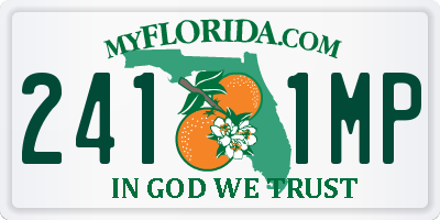 FL license plate 2411MP
