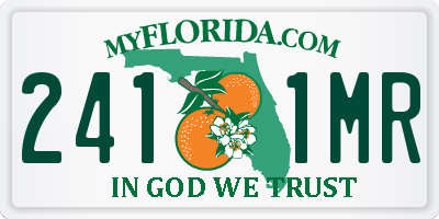 FL license plate 2411MR
