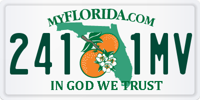 FL license plate 2411MV