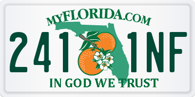 FL license plate 2411NF
