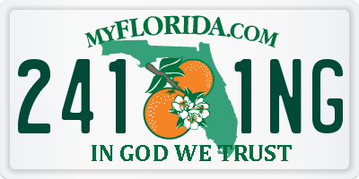 FL license plate 2411NG