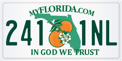 FL license plate 2411NL