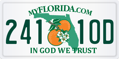 FL license plate 2411OD