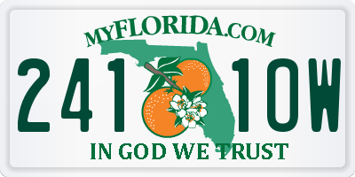FL license plate 2411OW