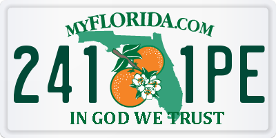 FL license plate 2411PE