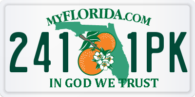 FL license plate 2411PK