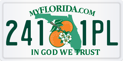 FL license plate 2411PL