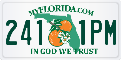 FL license plate 2411PM