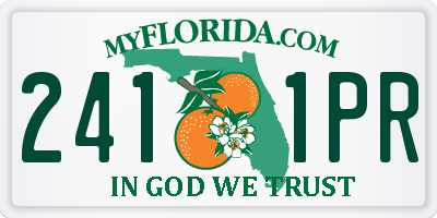 FL license plate 2411PR