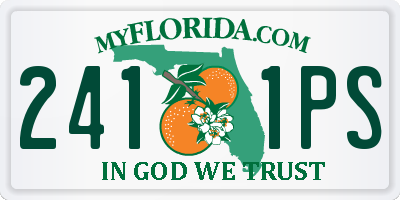 FL license plate 2411PS