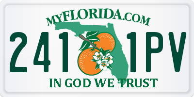 FL license plate 2411PV