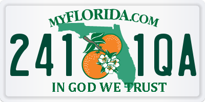 FL license plate 2411QA