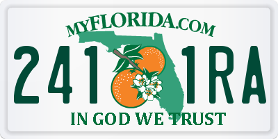 FL license plate 2411RA
