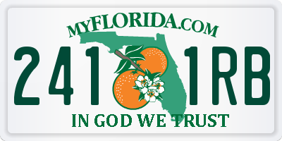 FL license plate 2411RB