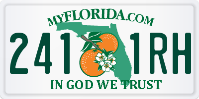 FL license plate 2411RH