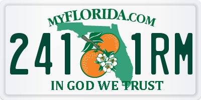 FL license plate 2411RM