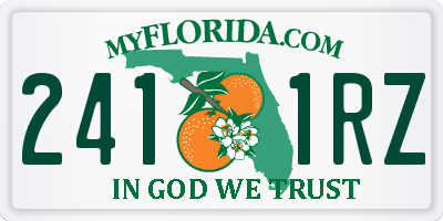 FL license plate 2411RZ