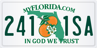 FL license plate 2411SA