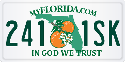 FL license plate 2411SK