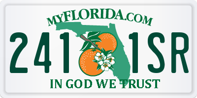 FL license plate 2411SR