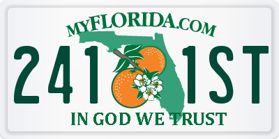 FL license plate 2411ST