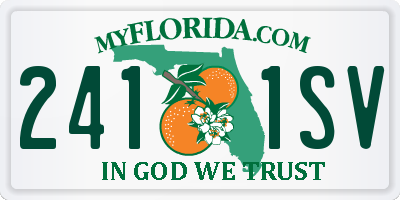 FL license plate 2411SV