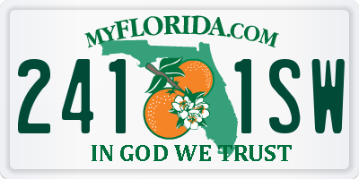 FL license plate 2411SW