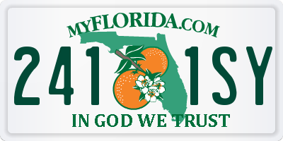 FL license plate 2411SY