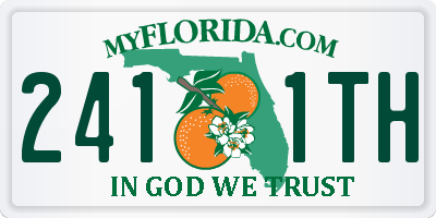 FL license plate 2411TH