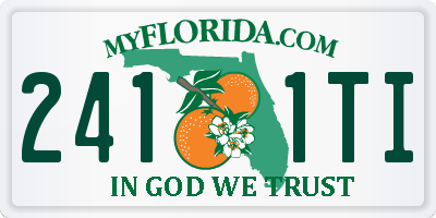 FL license plate 2411TI